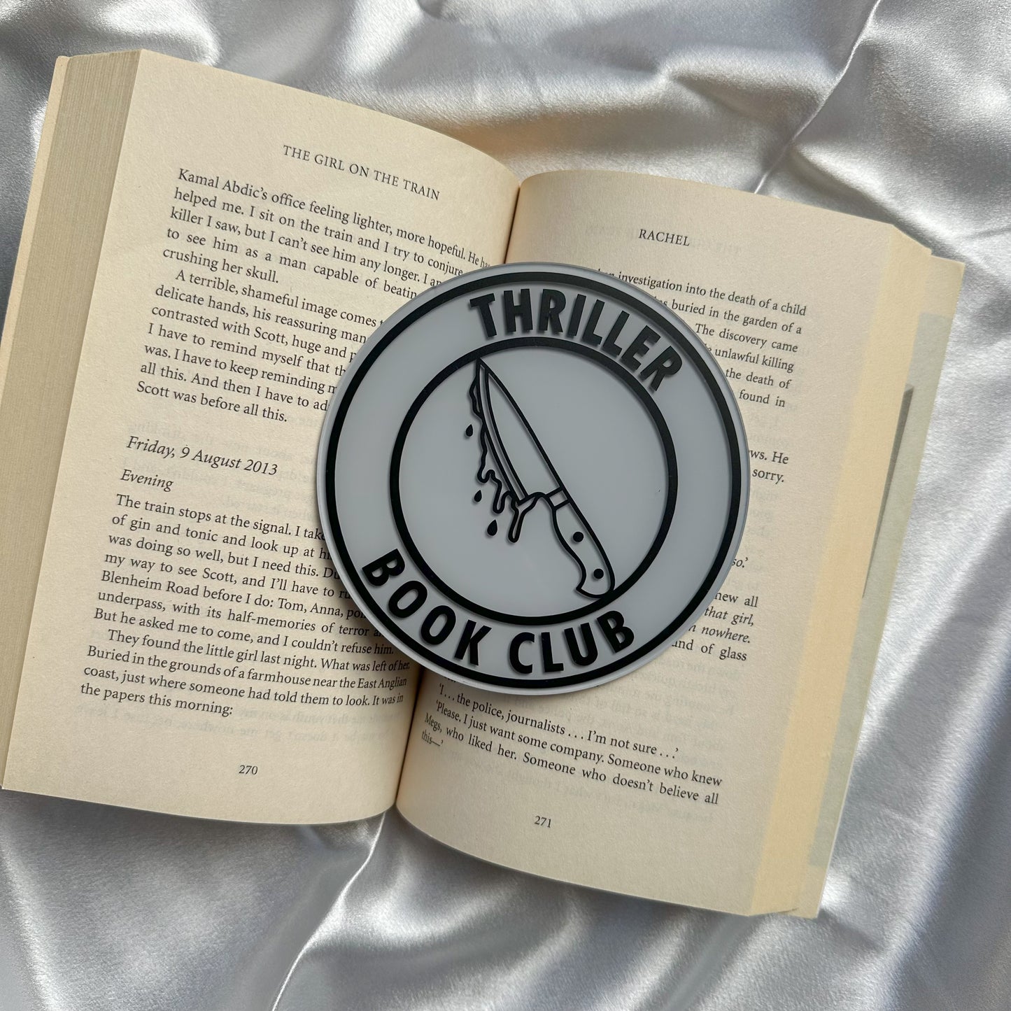 Thriller Book Club Sign