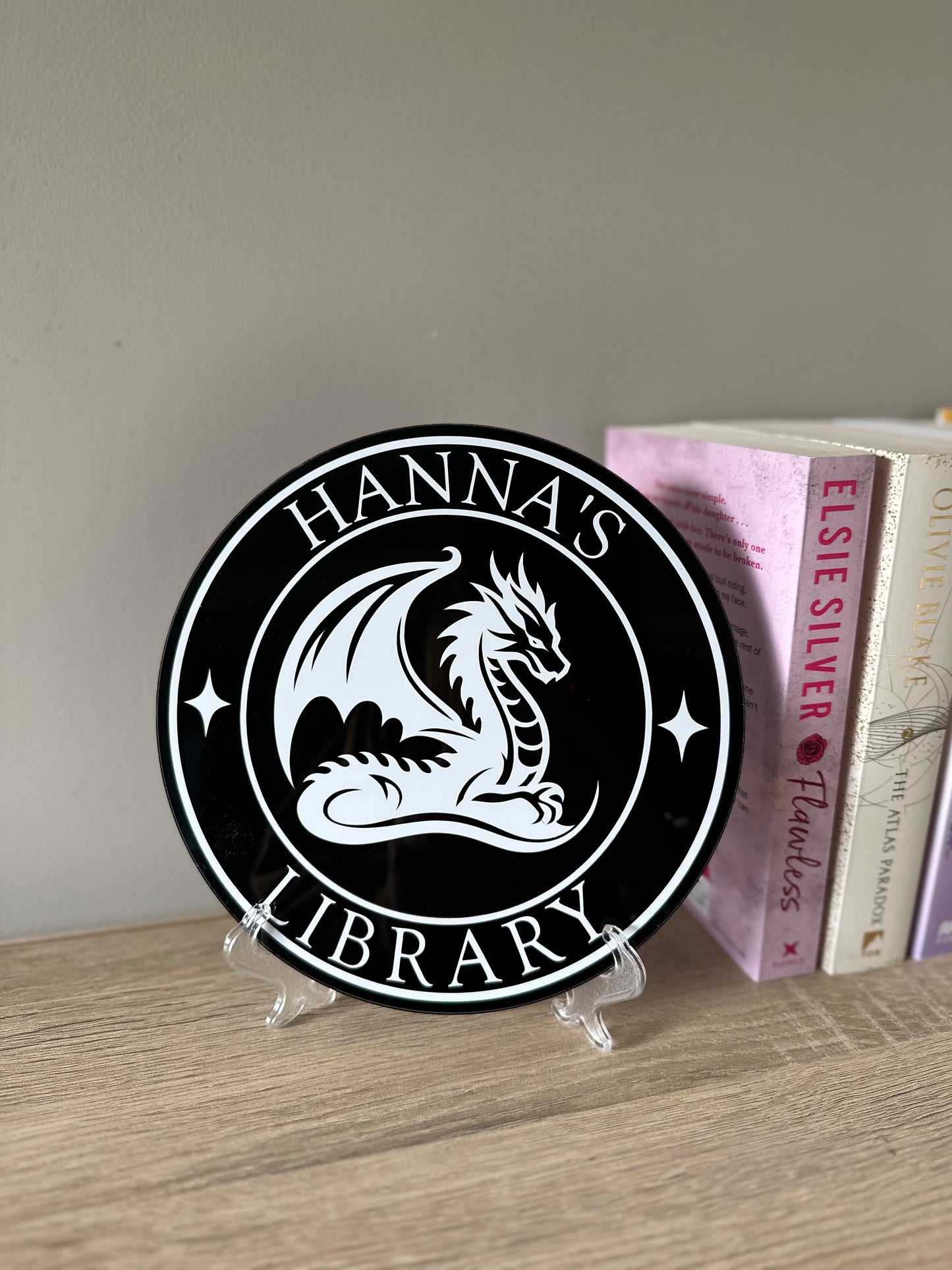 Dragon Library Sign