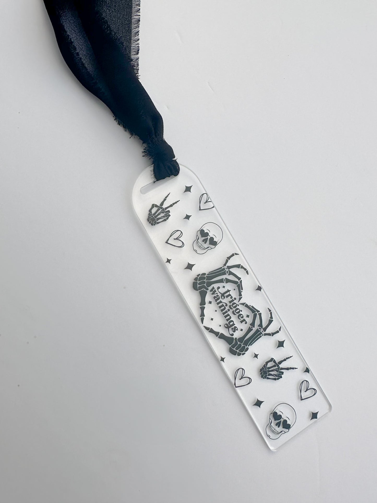 Trigger Warning Acrylic Bookmark