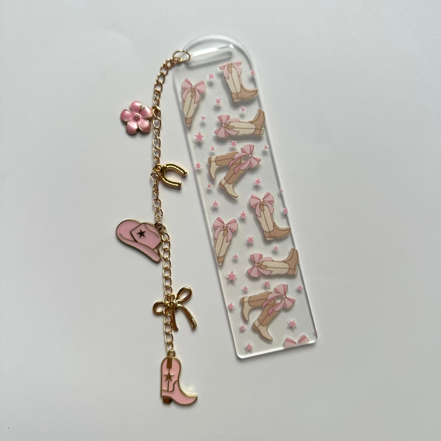 Cowgirl Acrylic Charm Bookmark