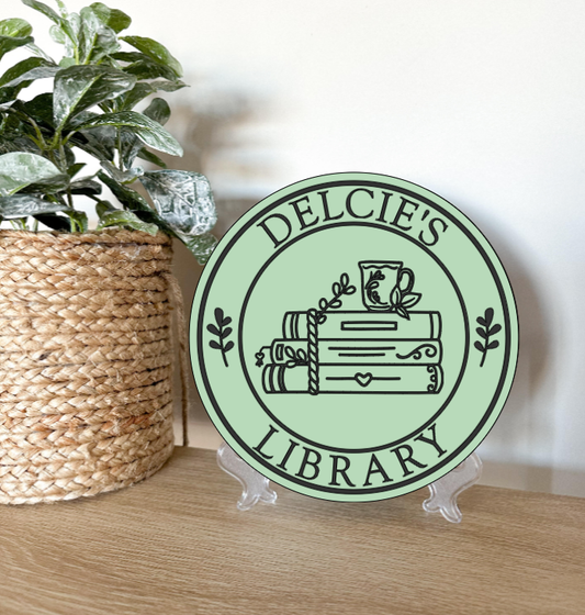 Cottagecore Library Sign