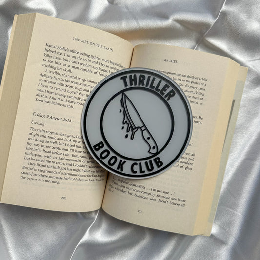 Thriller Book Club Sign