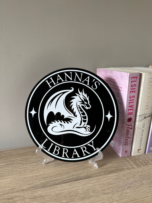 Dragon Library Sign