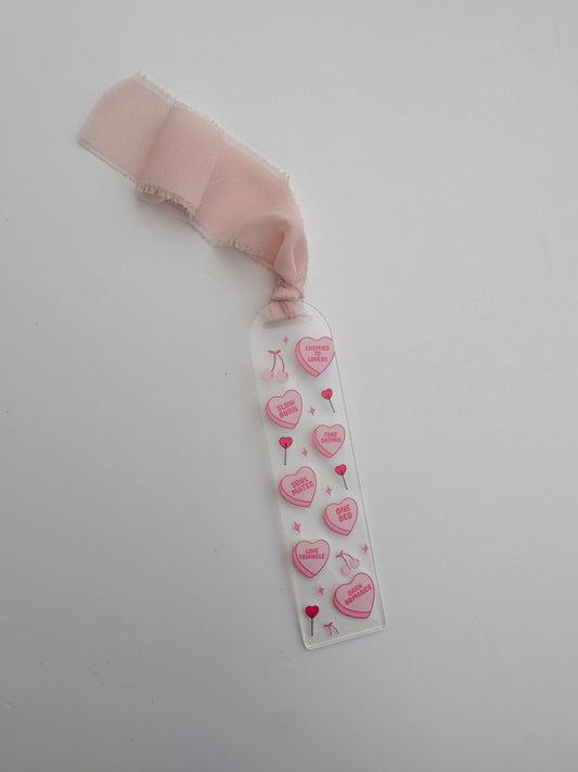 Romance Tropes Acrylic Bookmark